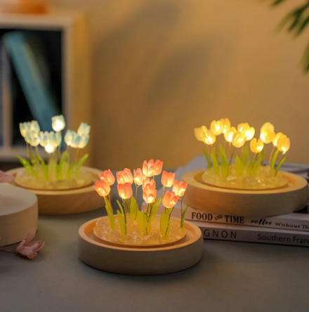 Artificial Tulip Flower Night Light LED Night Lamp