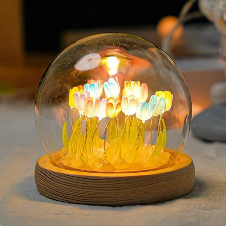 Artificial Tulip Flower Night Light LED Night Lamp